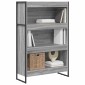 vidaXL Βιβλιοθήκη 80 x 30 x 121 εκ Επεξεργασμένο Ξύλο Γκρίζο Σονομα