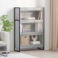 vidaXL Βιβλιοθήκη 80 x 30 x 121 εκ Επεξεργασμένο Ξύλο Γκρίζο Σονομα