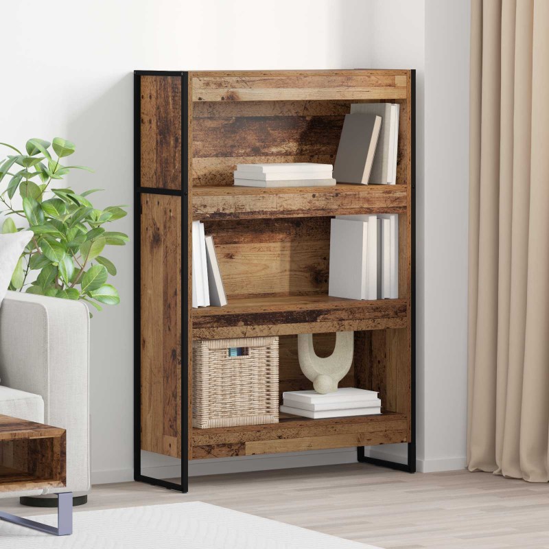 vidaXL Βιβλιοθήκη 80 x 30 x 121 εκ Επεξεργασμένο Ξύλο Παλιό Ξύλο