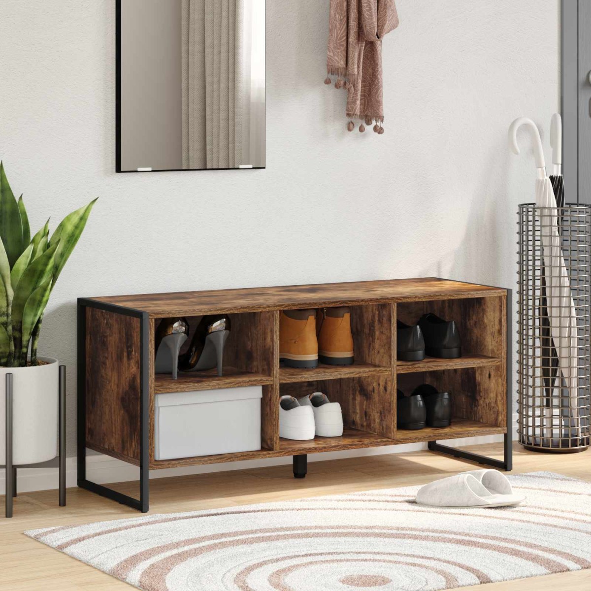 vidaXL Ντουλάπα Παπουτσιών 100 x 35 x 44 εκ. Επεξεργασμένο Ξύλο