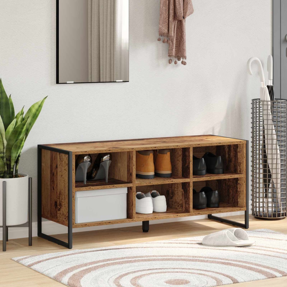 vidaXL Ντουλάπα Παπουτσιών 100 x 35 x 44 εκ. Επεξεργασμένο Ξύλο