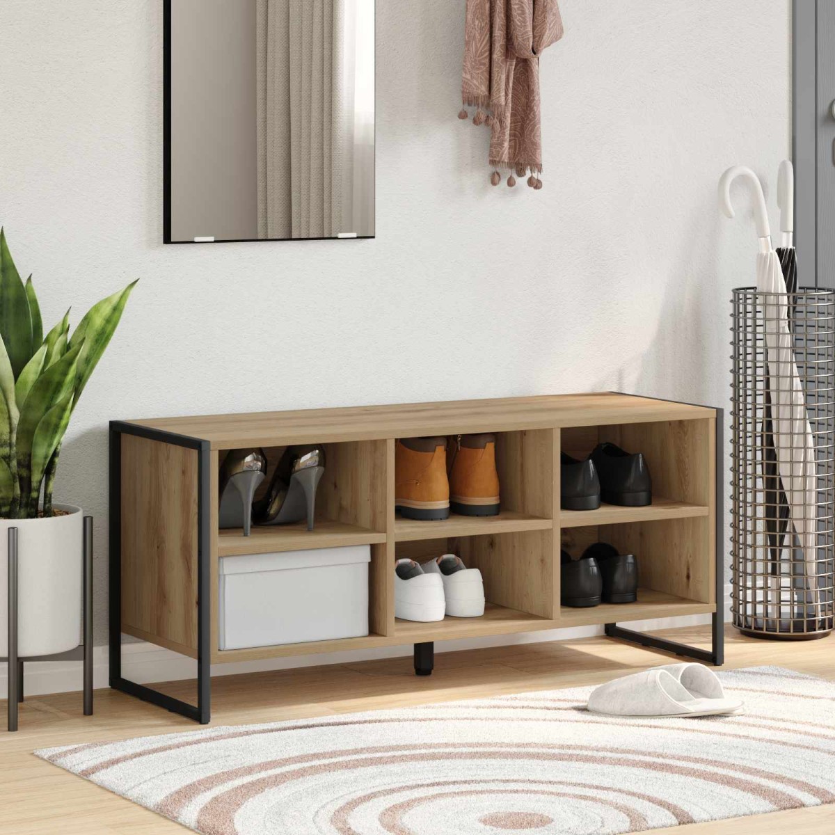 vidaXL Ντουλάπα Παπουτσιών 100 x 35 x 44 εκ. Επεξεργασμένο Ξύλο