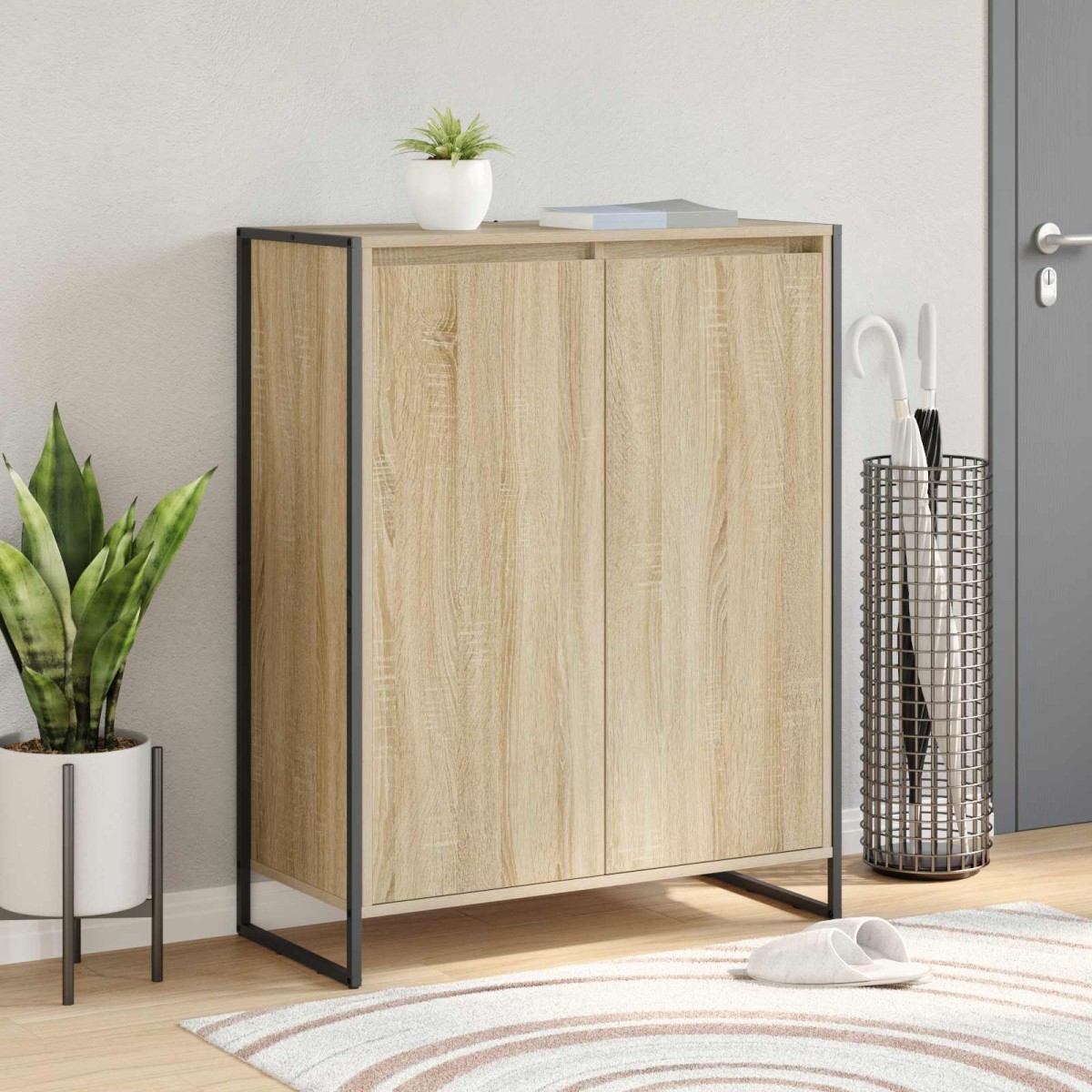 vidaXL Ντουλάπα Παπουτσιών Σονόμα 79 x 36 x 100 εκ. Επεξεργασμένο Ξύλο