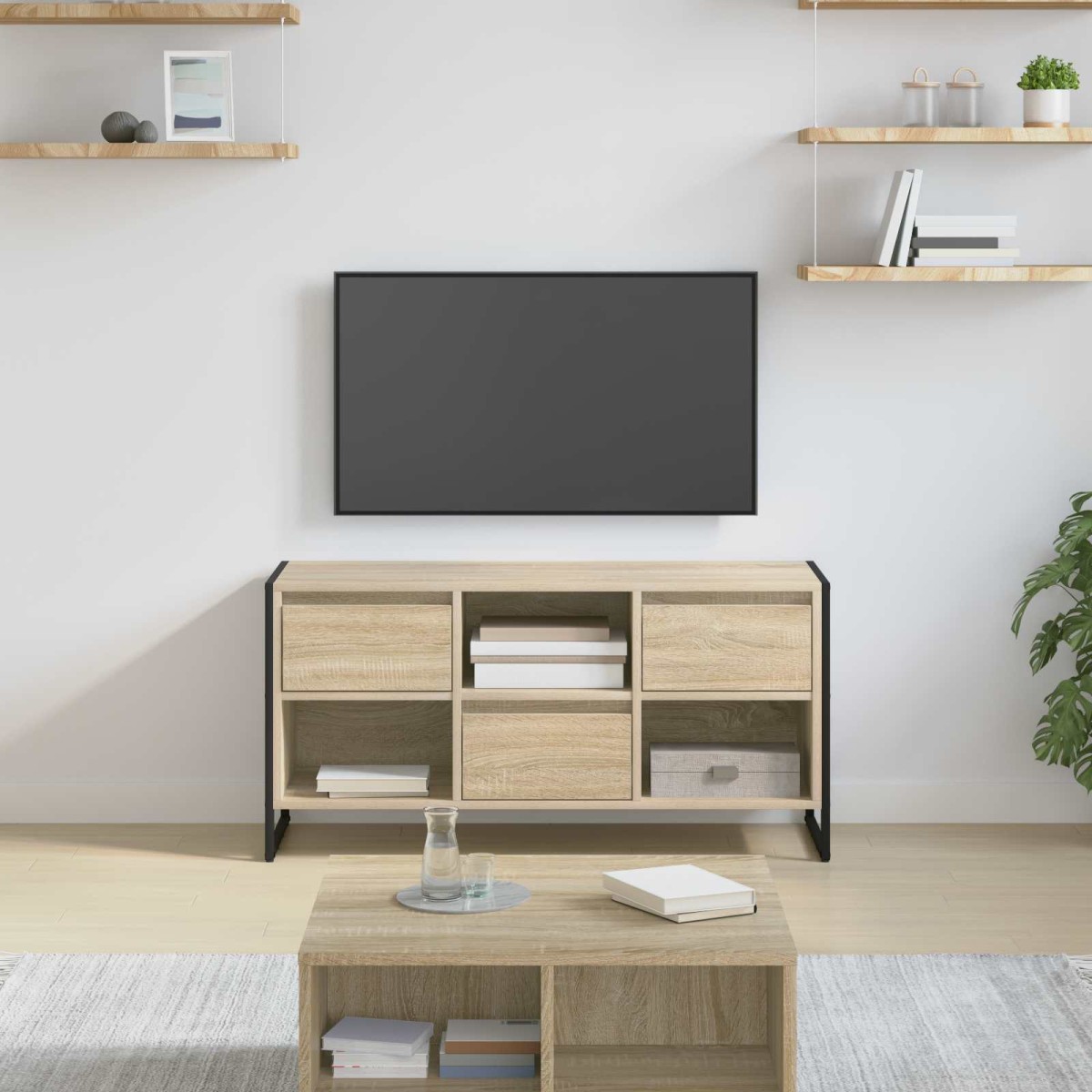 vidaXL Ντουλάπι TV 100 x 36 x 49,5 εκ Σονόμα Επεξεργασμένο Ξύλο