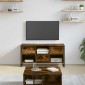 vidaXL Ντουλάπι TV 100 x 36 x 49,5 εκ Καπνιστό Δρύς Επεξεργασμένο Ξύλο