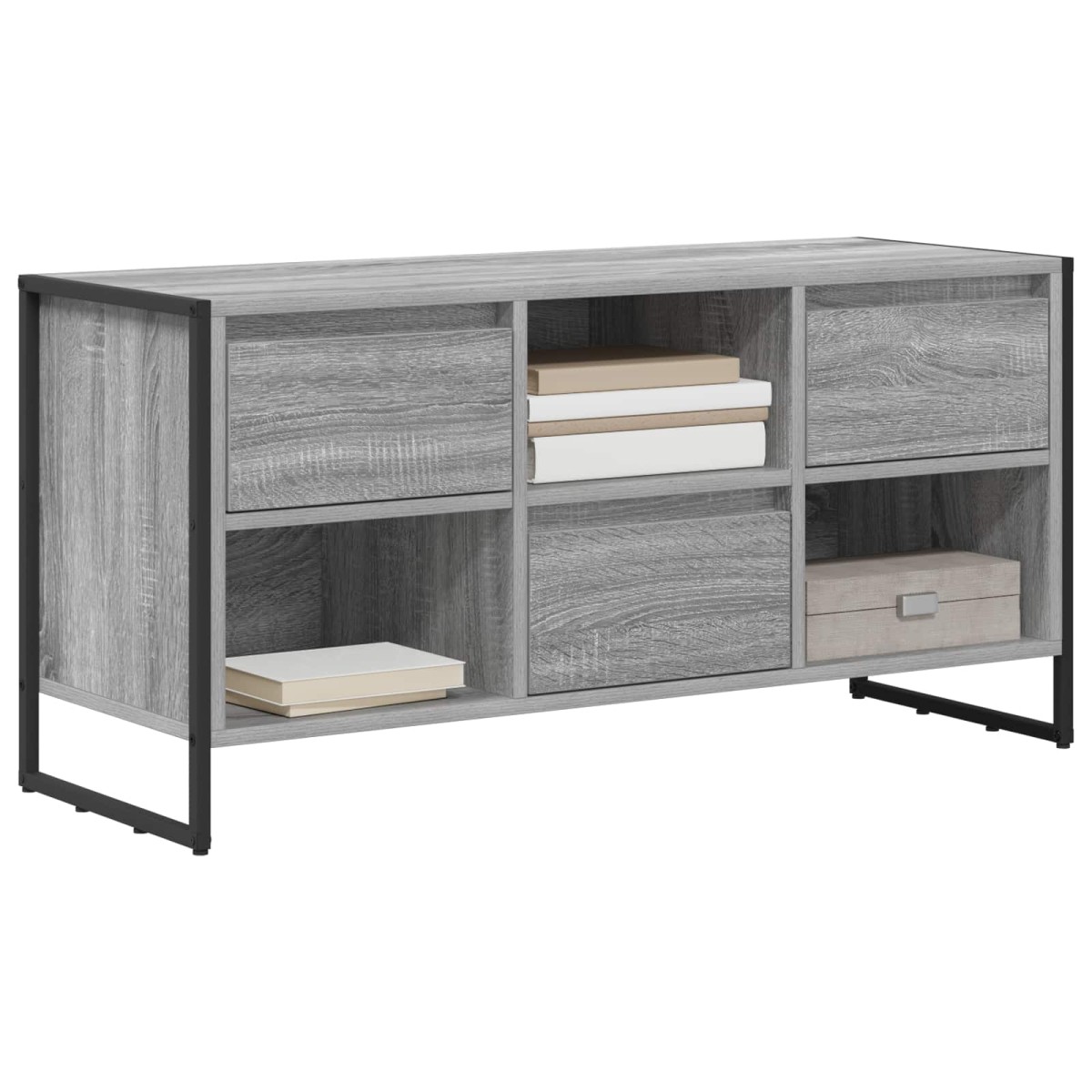 vidaXL Ντουλάπι TV 100 x 36 x 49,5 εκ Γκρίζο Σονομα Επεξεργασμένο Ξύλο
