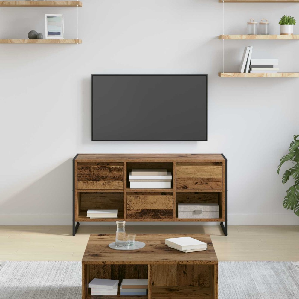 vidaXL Ντουλάπι TV 100 x 36 x 49,5 εκ Παλιό Ξύλο Επεξεργασμένο Ξύλο