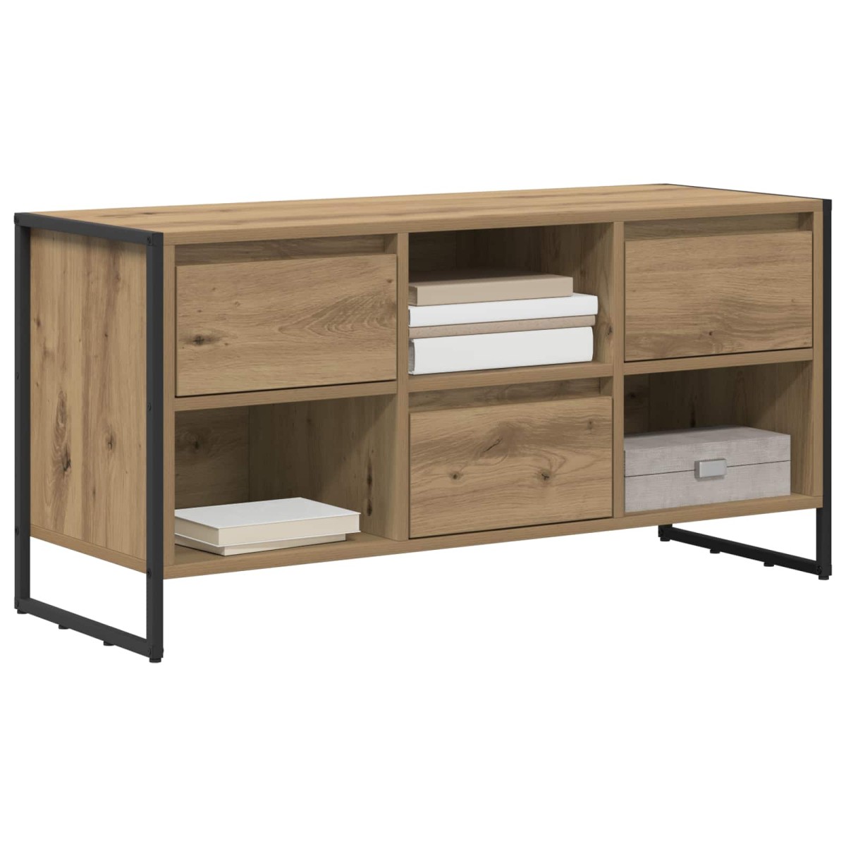 vidaXL Ντουλάπι TV 100 x 36 x 49,5 εκ Καρυδιά Χειροποίητης Εργασίας