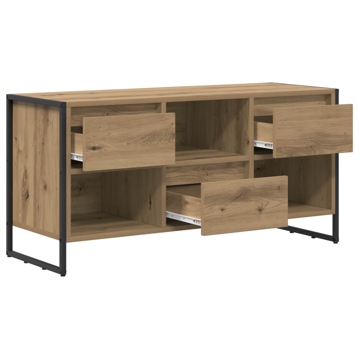 vidaXL Ντουλάπι TV 100 x 36 x 49,5 εκ Καρυδιά Χειροποίητης Εργασίας