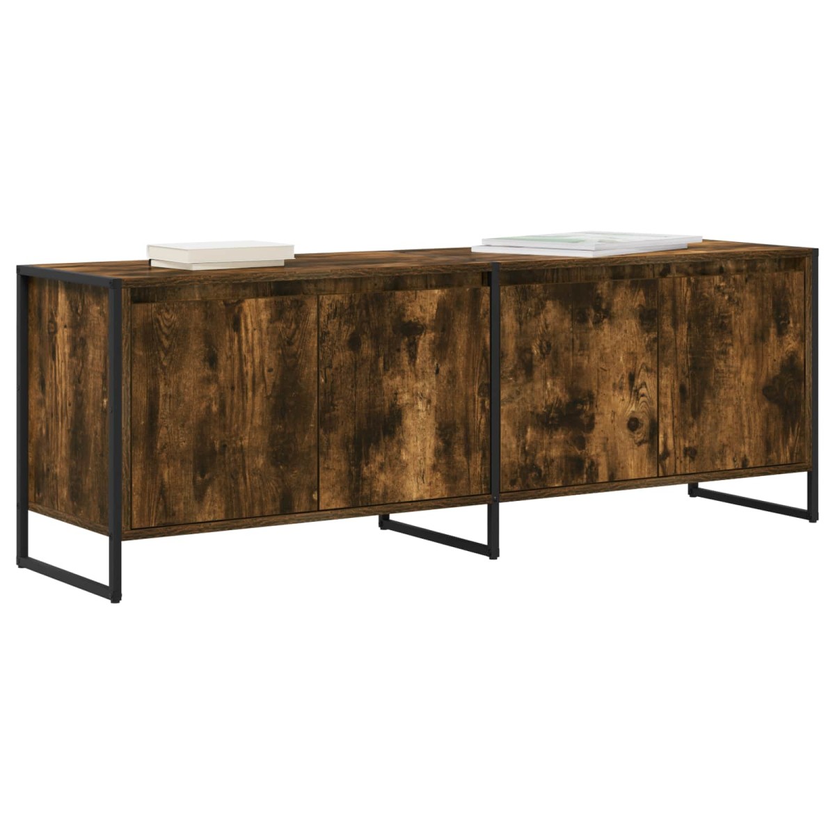 vidaXL Ντουλάπι TV 140 x 36 x 49.5 εκ Καπνιστό Δρύς Επεξεργασμένο Ξύλο