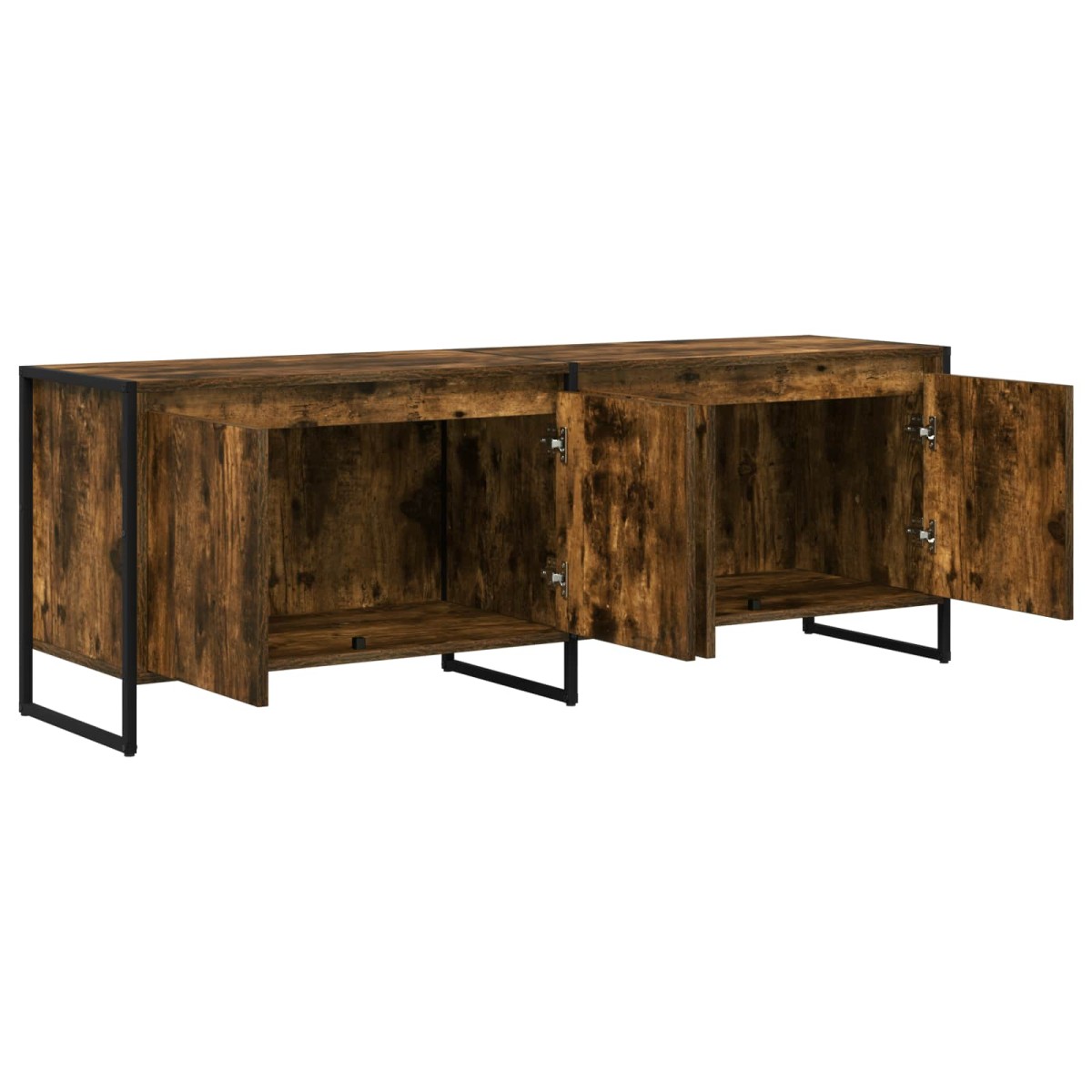 vidaXL Ντουλάπι TV 140 x 36 x 49.5 εκ Καπνιστό Δρύς Επεξεργασμένο Ξύλο