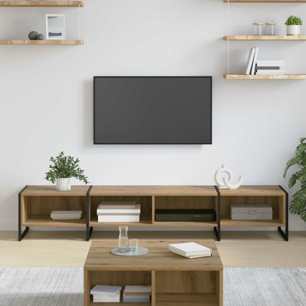 vidaXL Ντουλάπι TV 170.5 x 36 x 30.5 εκ Καρυδιά Χειροποίητης Εργασίας