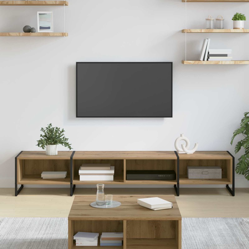 vidaXL Ντουλάπι TV 170.5 x 36 x 30.5 εκ Καρυδιά Χειροποίητης Εργασίας