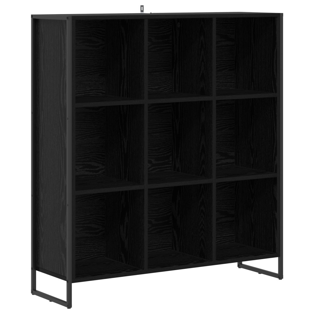 vidaXL Βιβλιοθήκη 99.5 x 30 x 108.5 εκ Επεξεργασμένο Ξύλο Μαύρη Οξυά