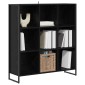 vidaXL Βιβλιοθήκη 99.5 x 30 x 108.5 εκ Επεξεργασμένο Ξύλο Μαύρη Οξυά