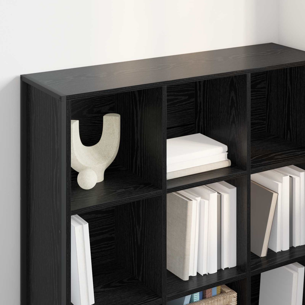 vidaXL Βιβλιοθήκη 99.5 x 30 x 108.5 εκ Επεξεργασμένο Ξύλο Μαύρη Οξυά