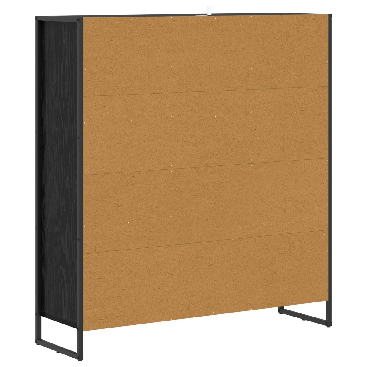vidaXL Βιβλιοθήκη 99.5 x 30 x 108.5 εκ Επεξεργασμένο Ξύλο Μαύρη Οξυά