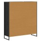 vidaXL Βιβλιοθήκη 99.5 x 30 x 108.5 εκ Επεξεργασμένο Ξύλο Μαύρη Οξυά
