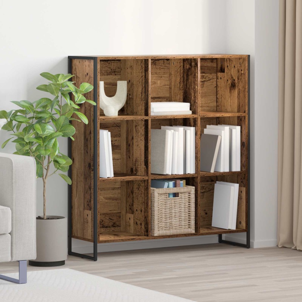 vidaXL Βιβλιοθήκη 99.5 x 30 x 108.5 εκ Επεξεργασμένο Ξύλο Παλιό Ξύλο