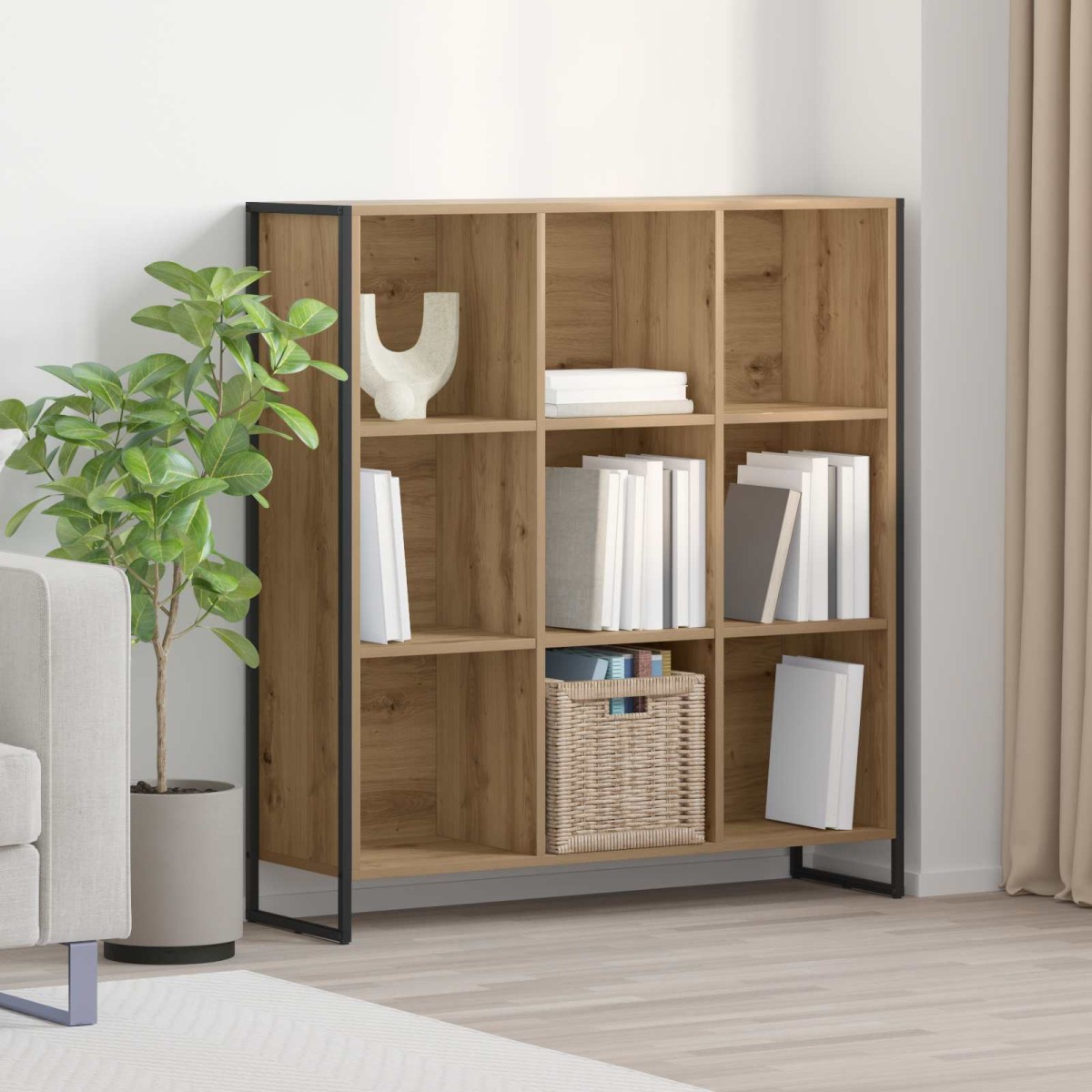 vidaXL Βιβλιοθήκη 99.5 x 30 x 108.5 εκ Επεξεργασμένο Ξύλο