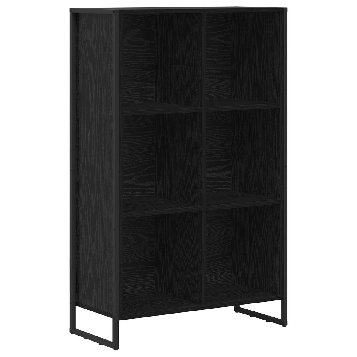 vidaXL Βιβλιοθήκη 99.5 x 30 x 108.5 εκ Επεξεργασμένο Ξύλο Μαύρη Οξυά