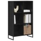 vidaXL Βιβλιοθήκη 99.5 x 30 x 108.5 εκ Επεξεργασμένο Ξύλο Μαύρη Οξυά