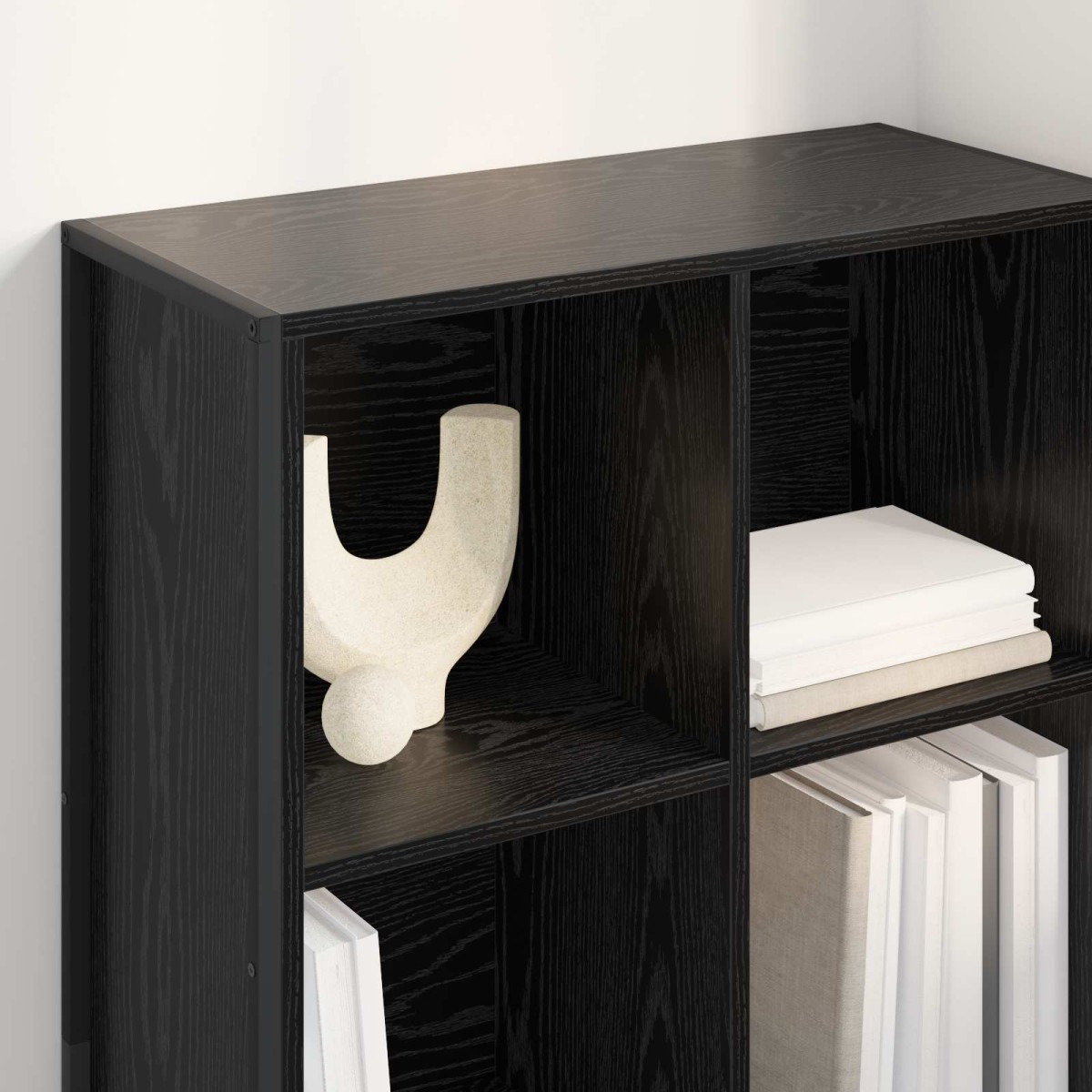vidaXL Βιβλιοθήκη 99.5 x 30 x 108.5 εκ Επεξεργασμένο Ξύλο Μαύρη Οξυά