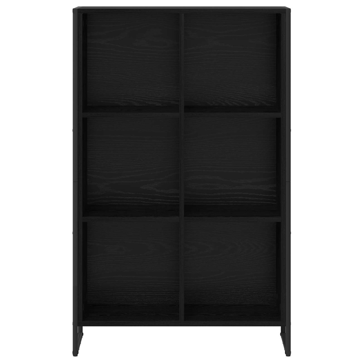 vidaXL Βιβλιοθήκη 99.5 x 30 x 108.5 εκ Επεξεργασμένο Ξύλο Μαύρη Οξυά