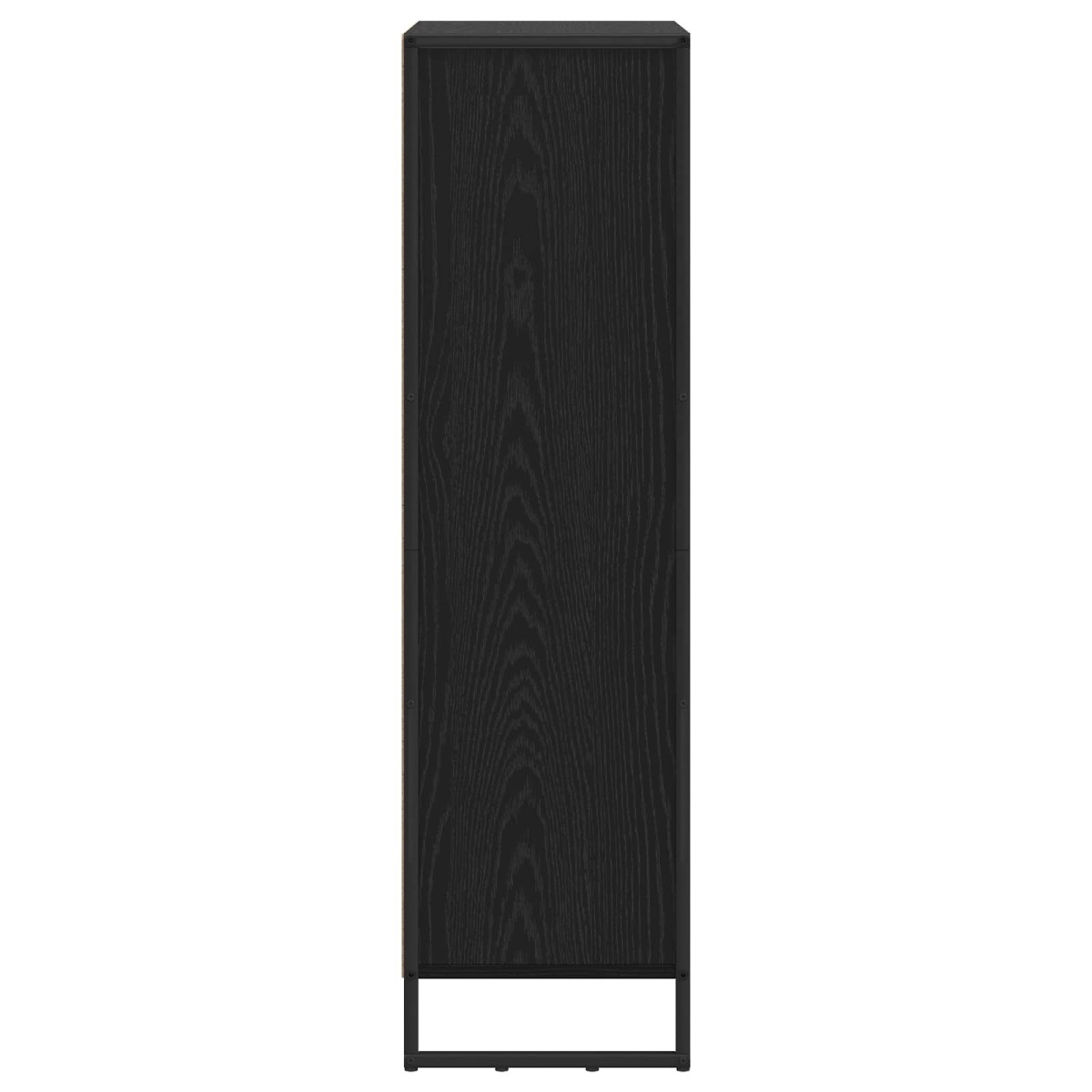 vidaXL Βιβλιοθήκη 99.5 x 30 x 108.5 εκ Επεξεργασμένο Ξύλο Μαύρη Οξυά