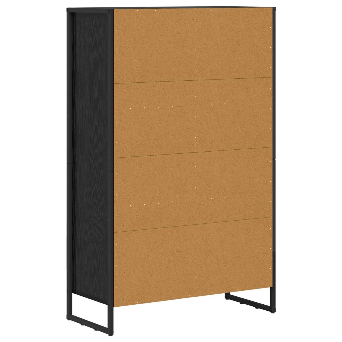 vidaXL Βιβλιοθήκη 99.5 x 30 x 108.5 εκ Επεξεργασμένο Ξύλο Μαύρη Οξυά