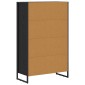 vidaXL Βιβλιοθήκη 99.5 x 30 x 108.5 εκ Επεξεργασμένο Ξύλο Μαύρη Οξυά