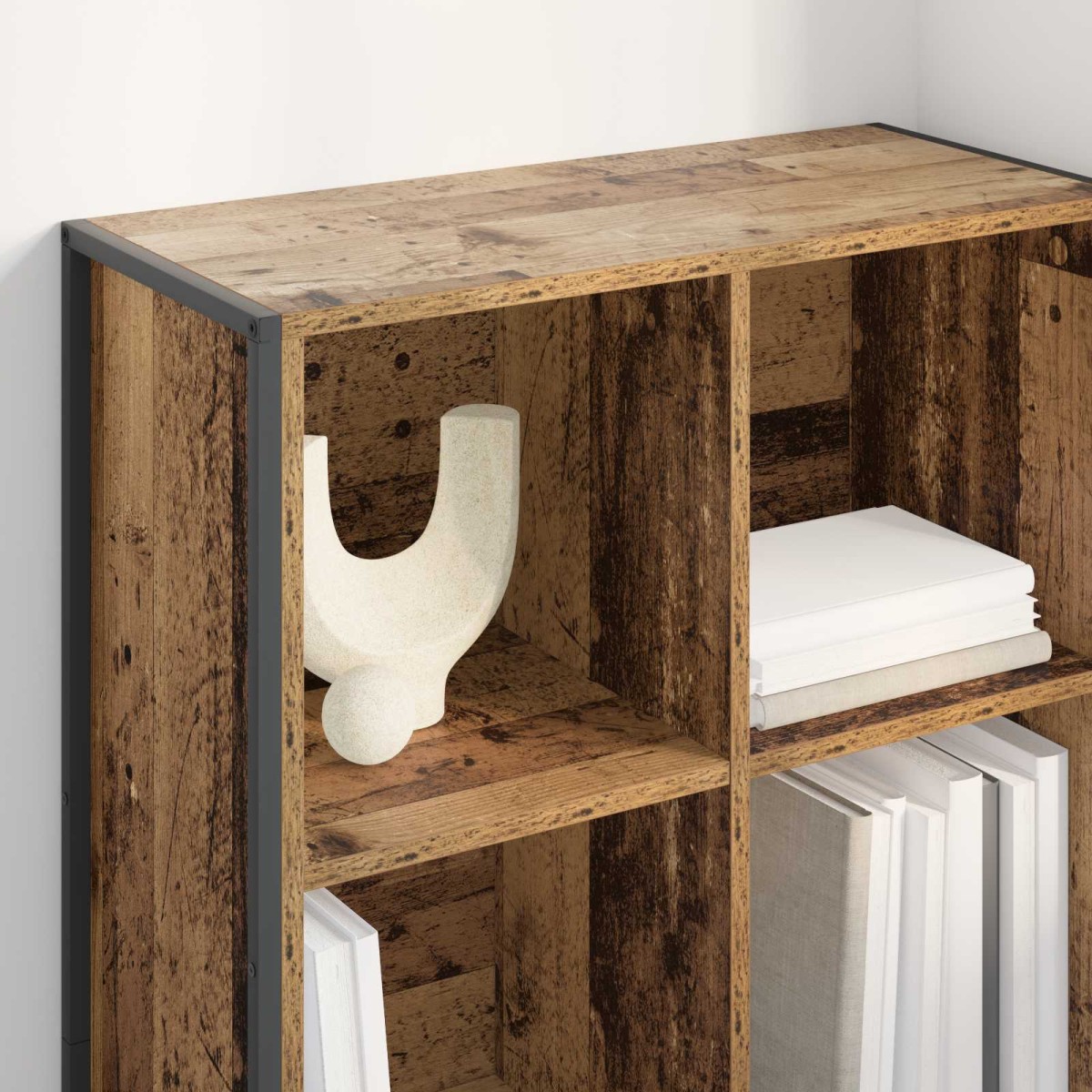 vidaXL Βιβλιοθήκη 99.5 x 30 x 108.5 εκ Επεξεργασμένο Ξύλο Παλιό Ξύλο