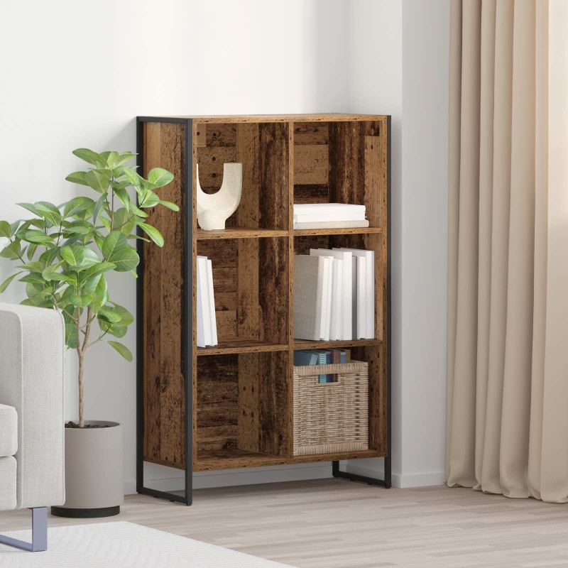 vidaXL Βιβλιοθήκη 99.5 x 30 x 108.5 εκ Επεξεργασμένο Ξύλο Παλιό Ξύλο