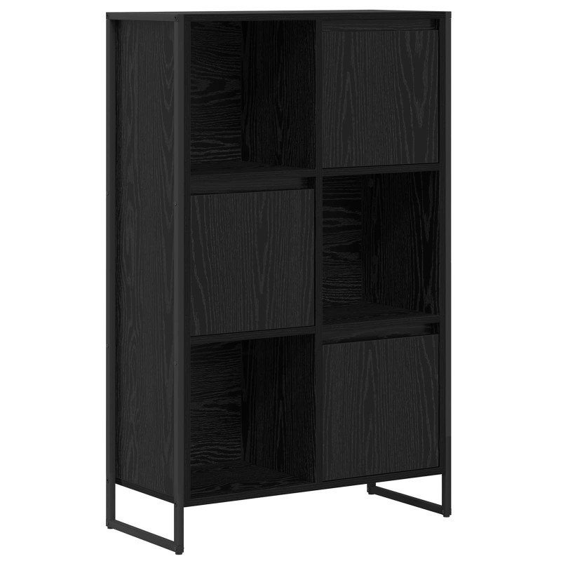 vidaXL Βιβλιοθήκη 68 x 30 x 108.5 εκ. Επεξεργασμένο Ξύλο Μαύρη Οξυά