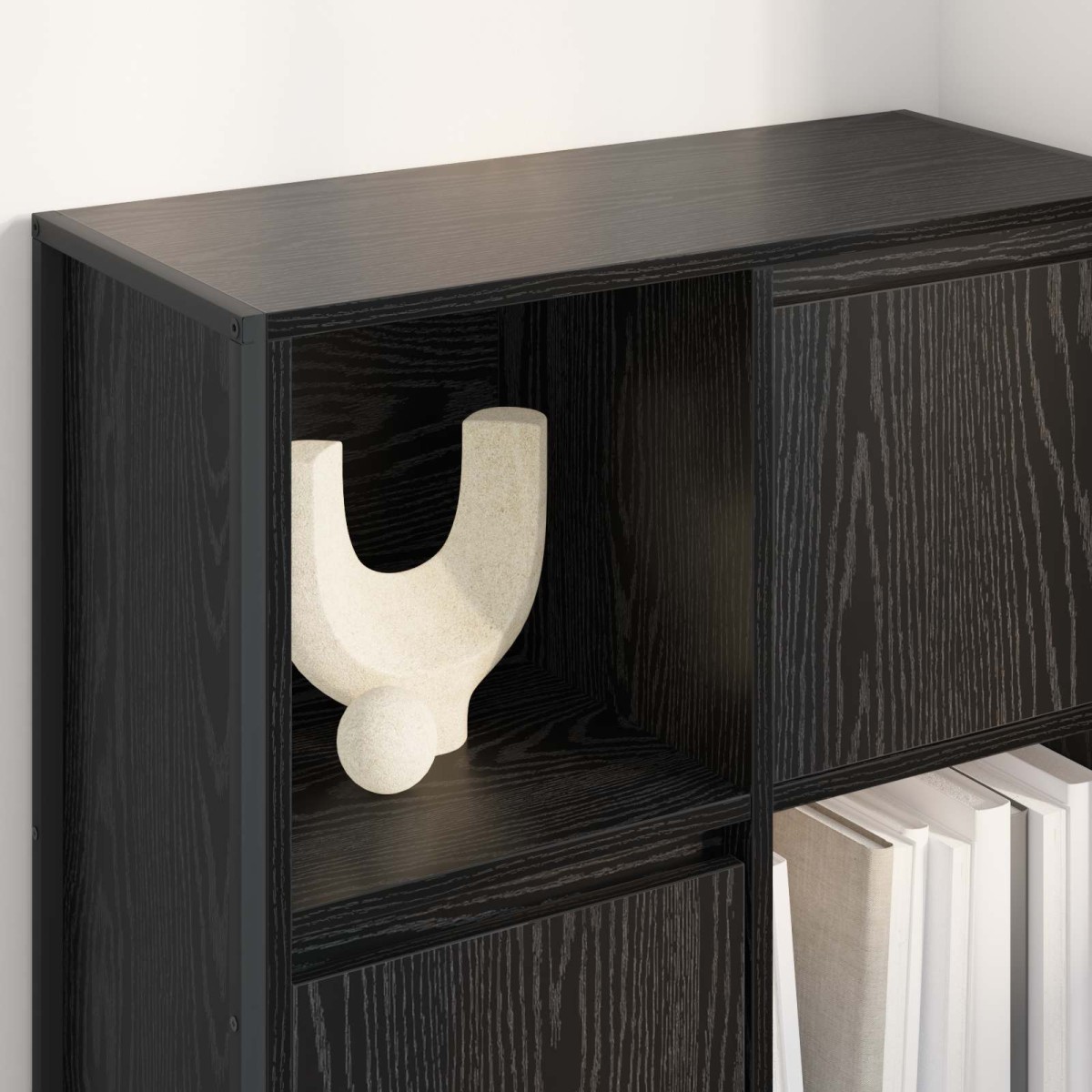 vidaXL Βιβλιοθήκη 68 x 30 x 108.5 εκ. Επεξεργασμένο Ξύλο Μαύρη Οξυά