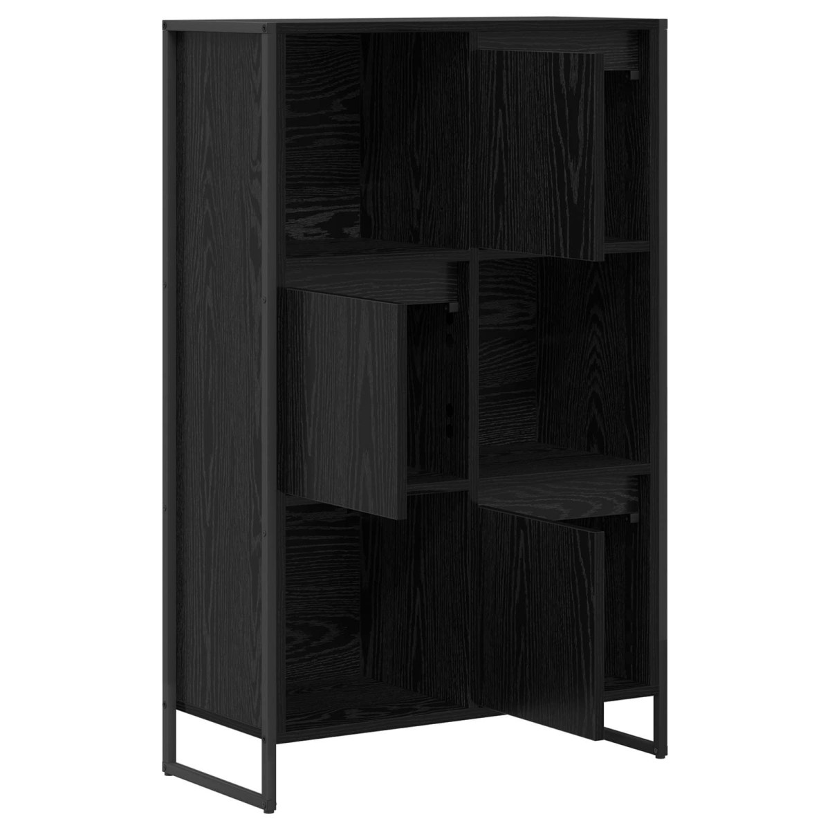 vidaXL Βιβλιοθήκη 68 x 30 x 108.5 εκ. Επεξεργασμένο Ξύλο Μαύρη Οξυά