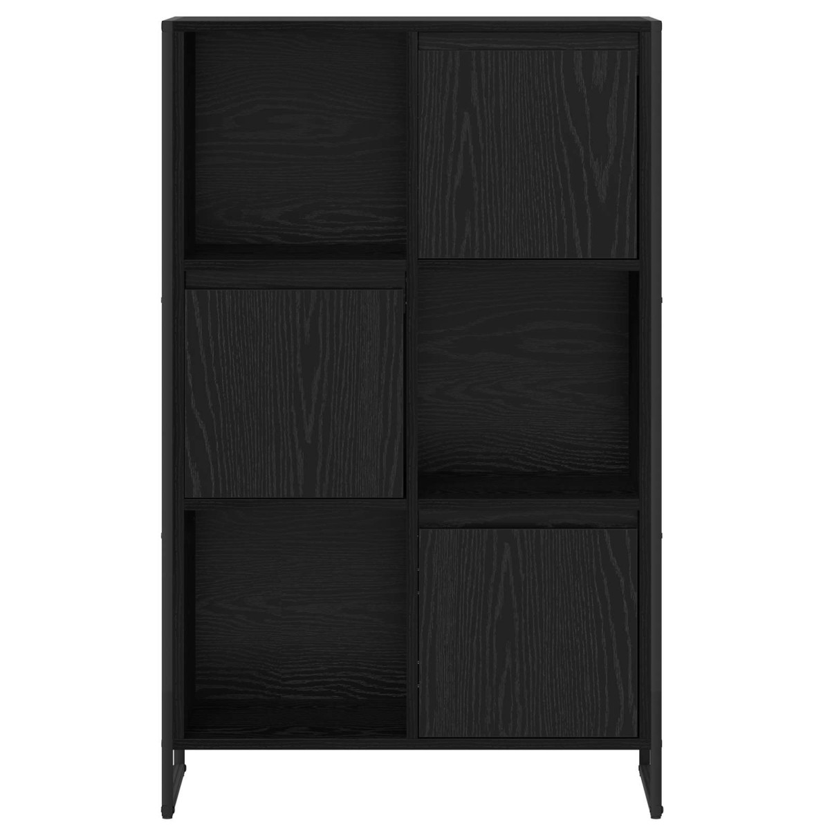 vidaXL Βιβλιοθήκη 68 x 30 x 108.5 εκ. Επεξεργασμένο Ξύλο Μαύρη Οξυά