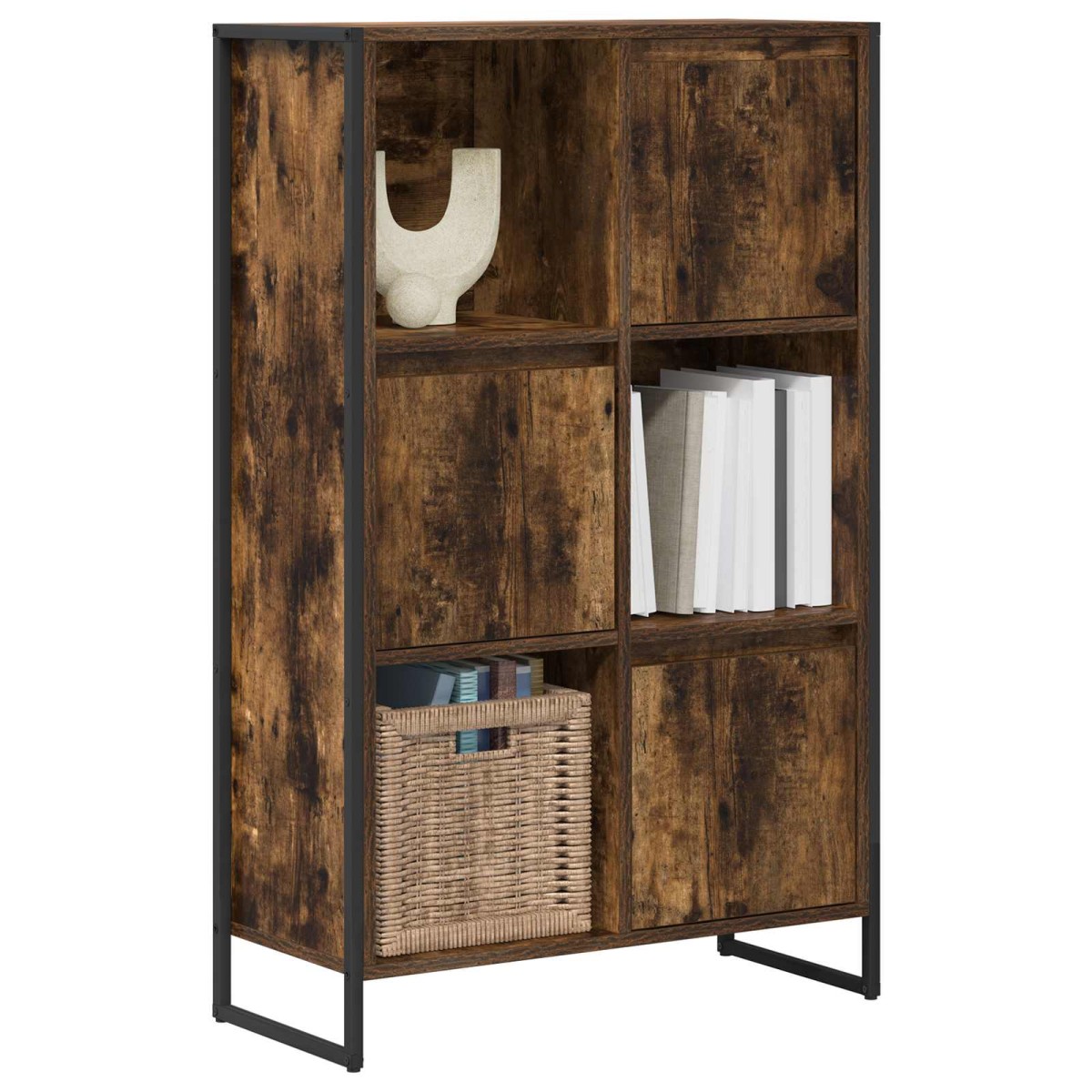 vidaXL Βιβλιοθήκη 68 x 30 x 108.5 εκ. Επεξεργασμένο Ξύλο Καπνιστό Δρύς