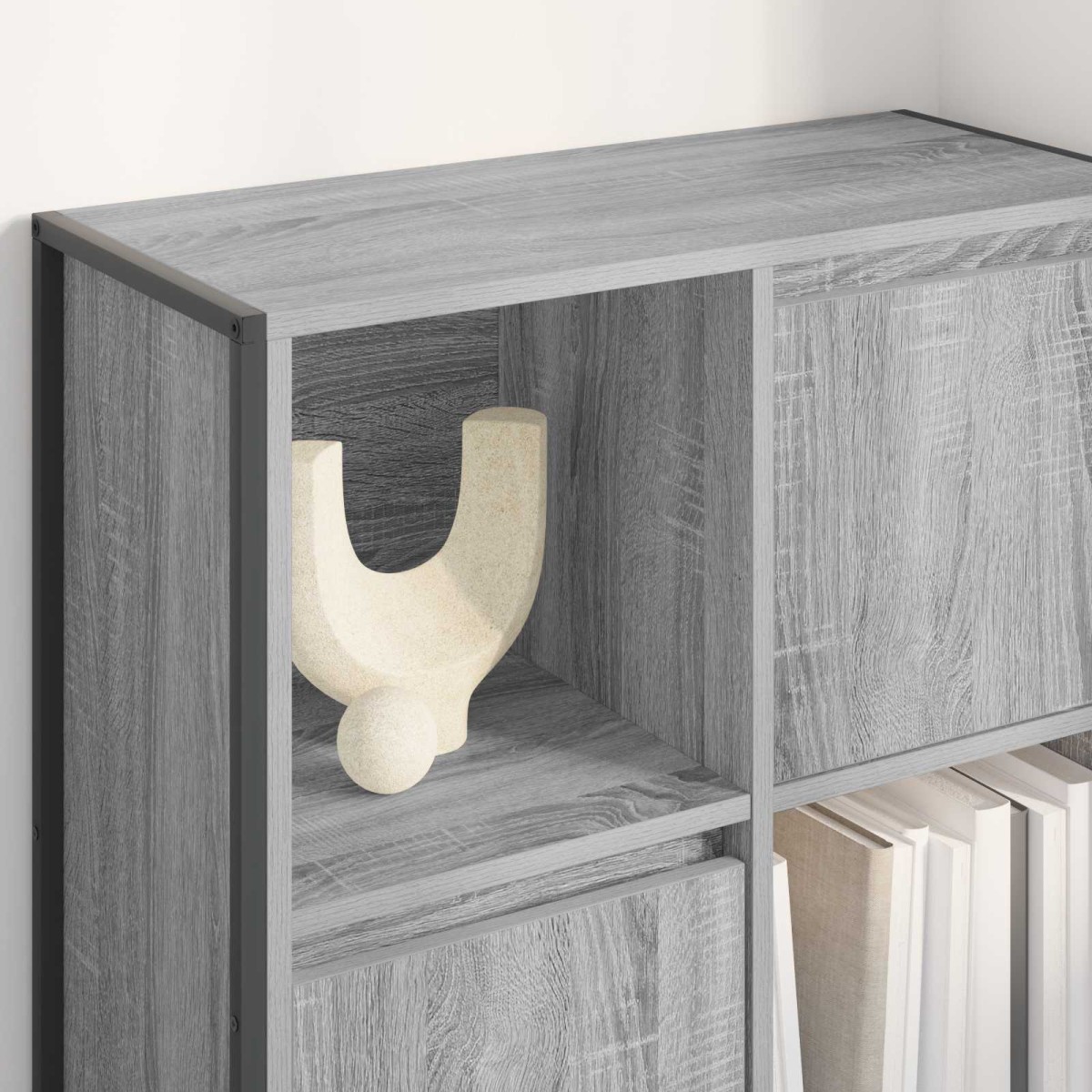 vidaXL Βιβλιοθήκη 68 x 30 x 108.5 εκ. Επεξεργασμένο Ξύλο Γκρίζο Σονομα