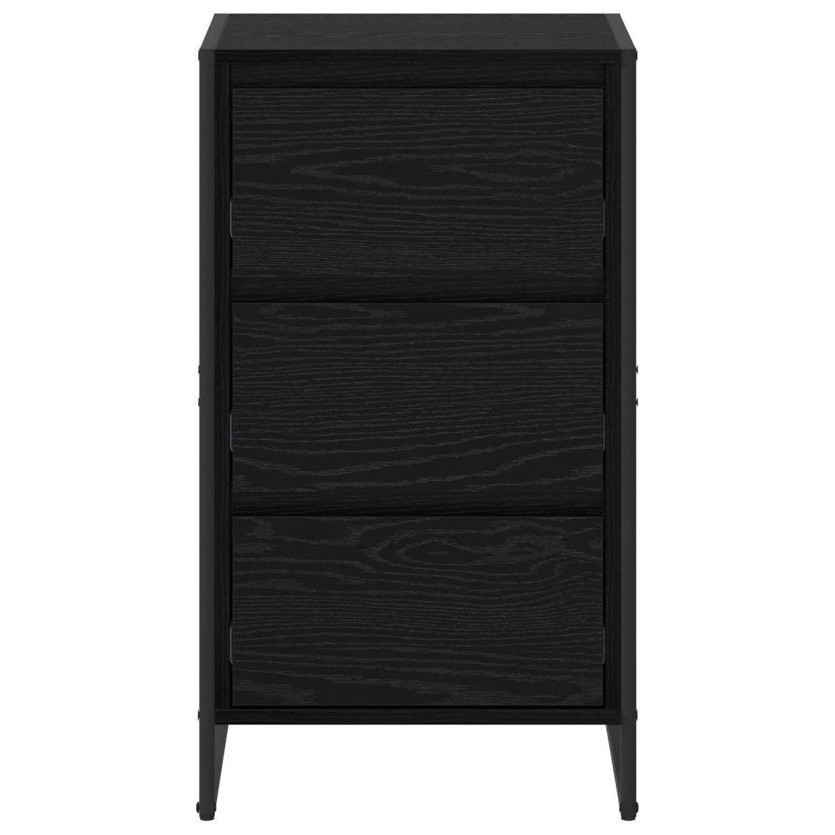 vidaXL Πλαϊνό γραφείο Μαύρη Οξυά 42 x 36 x 75.5 εκ. Επεξεργασμένο Ξύλο