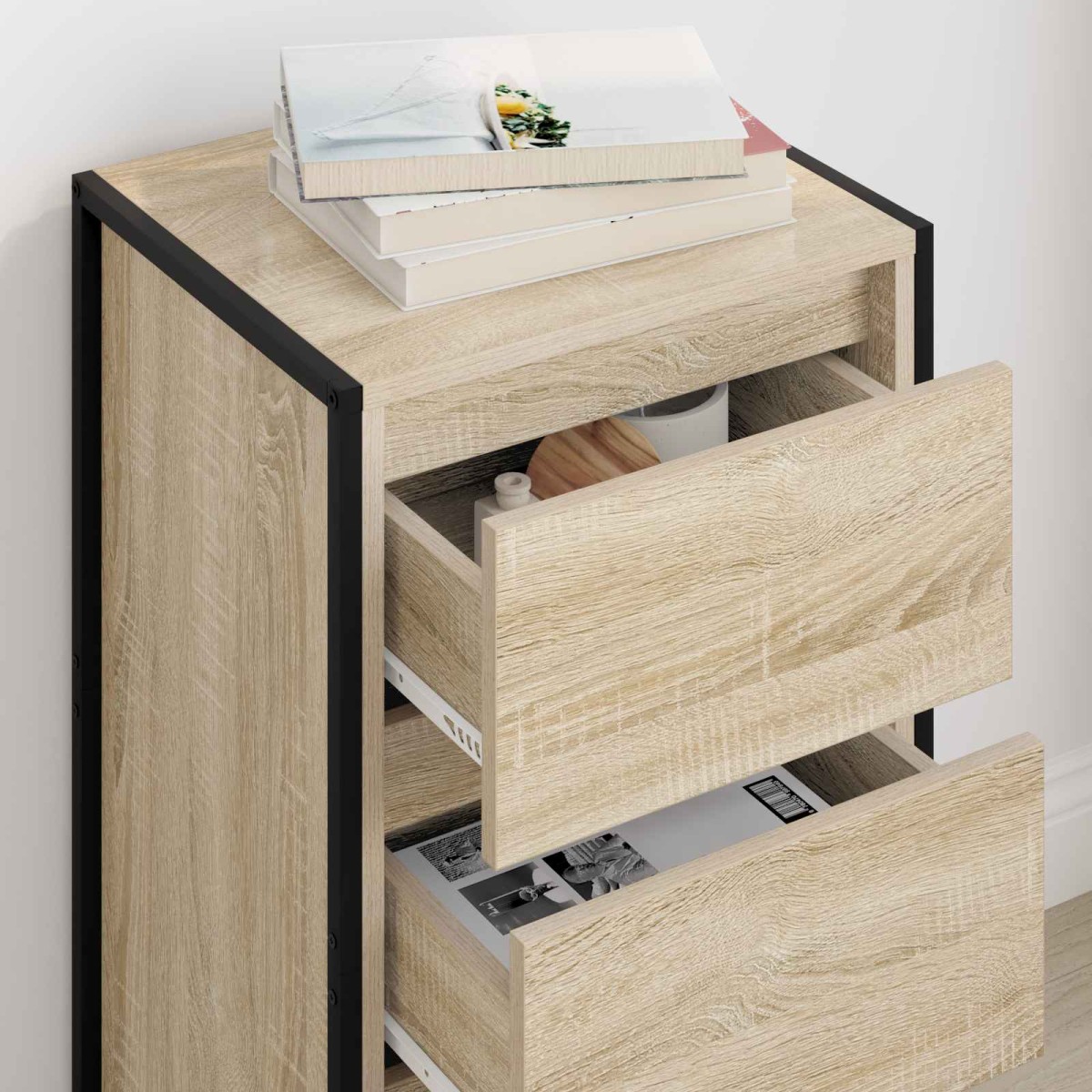 vidaXL Πλαϊνό γραφείο Σονόμα 42 x 36 x 75.5 εκ. Επεξεργασμένο Ξύλο