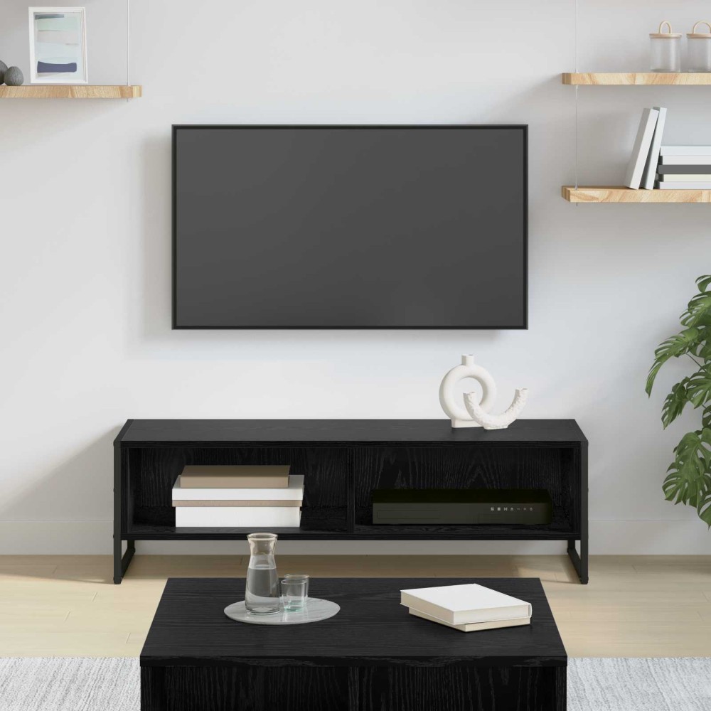 vidaXL Ντουλάπι TV 100 x 36.5 x 30.5 εκ Μαύρη Οξυά Επεξεργασμένο Ξύλο