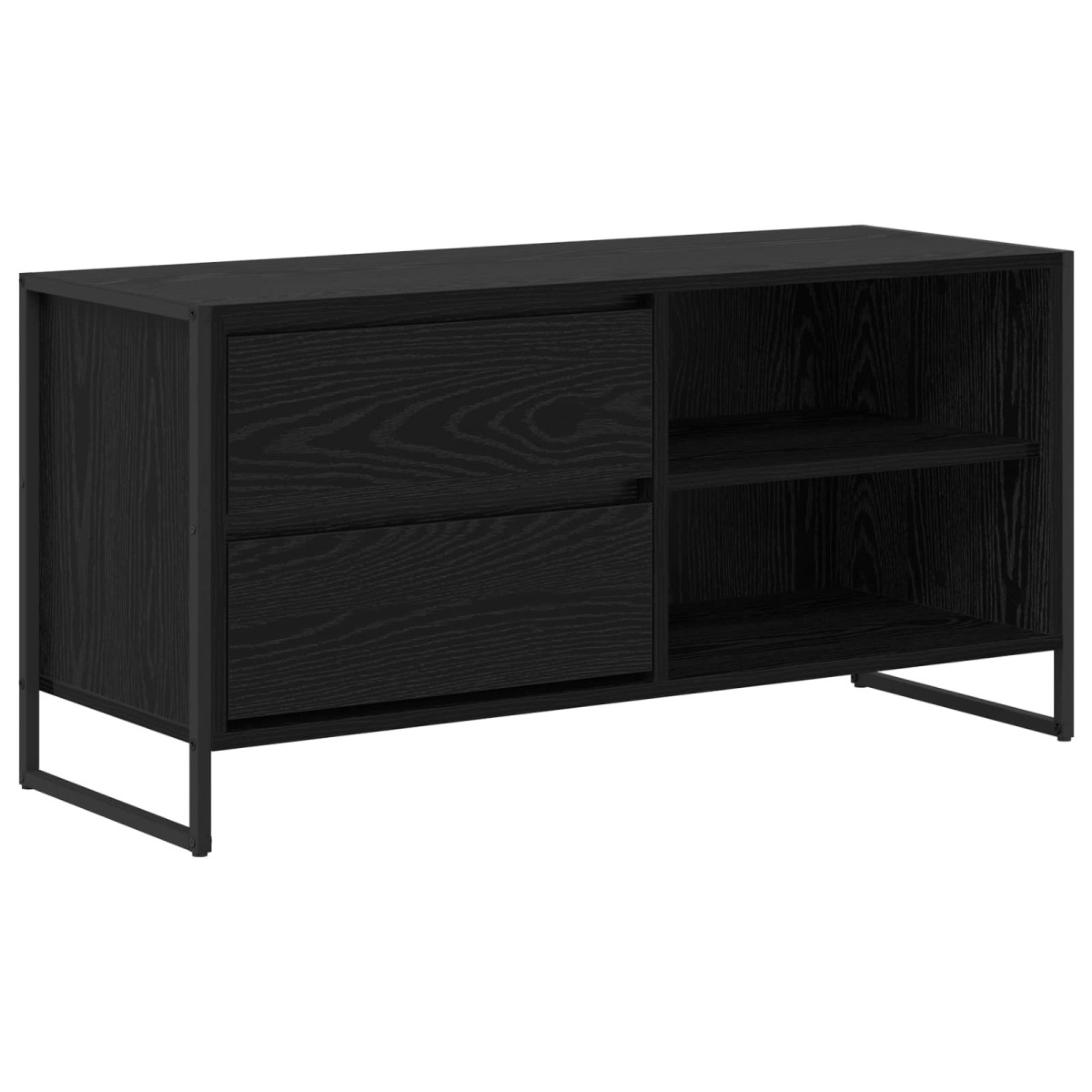vidaXL Ντουλάπι TV 100 x 36 x 49,5 εκ Μαύρη Οξυά Επεξεργασμένο Ξύλο