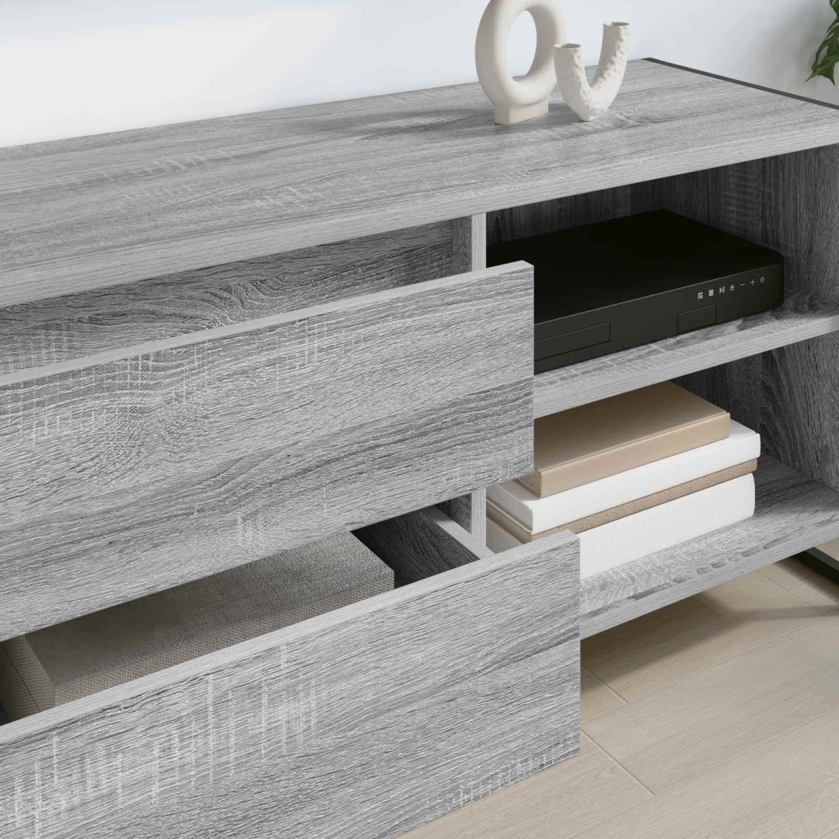 vidaXL Ντουλάπι TV 100 x 36 x 49,5 εκ Γκρίζο Σονομα Επεξεργασμένο Ξύλο
