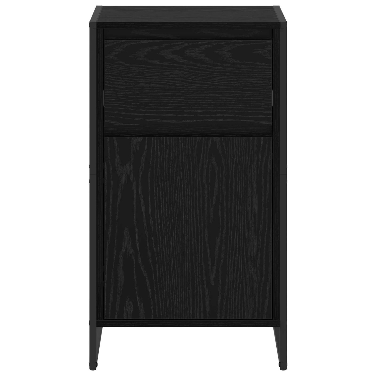 vidaXL Πλαϊνό γραφείο Μαύρη Οξυά 43 x 36 x 75,5 εκ. Επεξεργασμένο Ξύλο