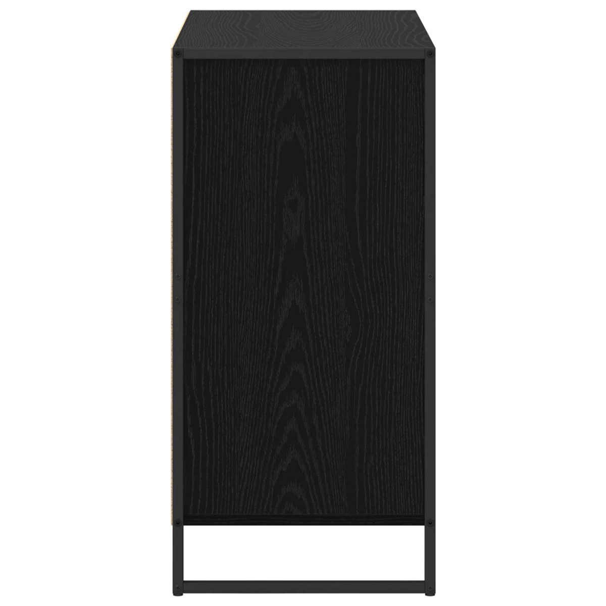 vidaXL Πλαϊνό γραφείο Μαύρη Οξυά 79 x 36 x 75.5 εκ. Επεξεργασμένο Ξύλο