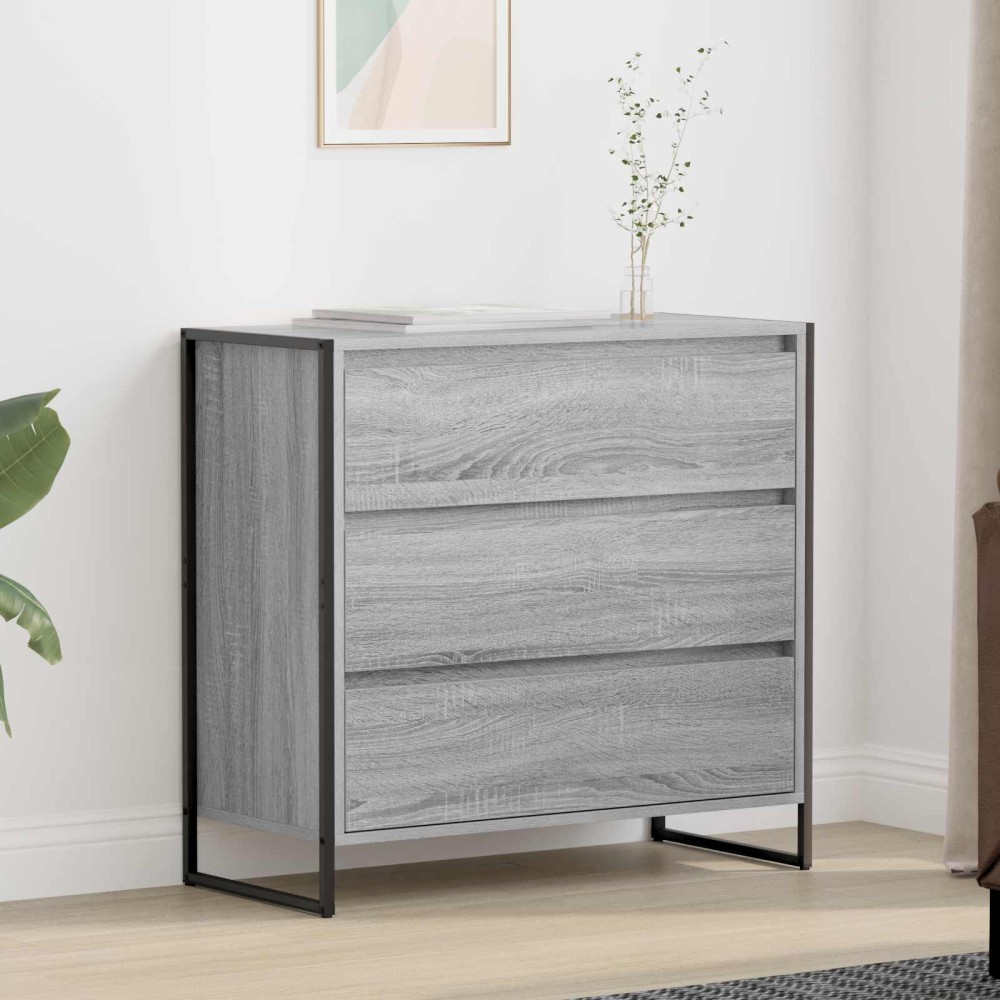 vidaXL Πλαϊνό γραφείο Γκρίζο Σονομα 79 x 36 x 75.5 εκ.