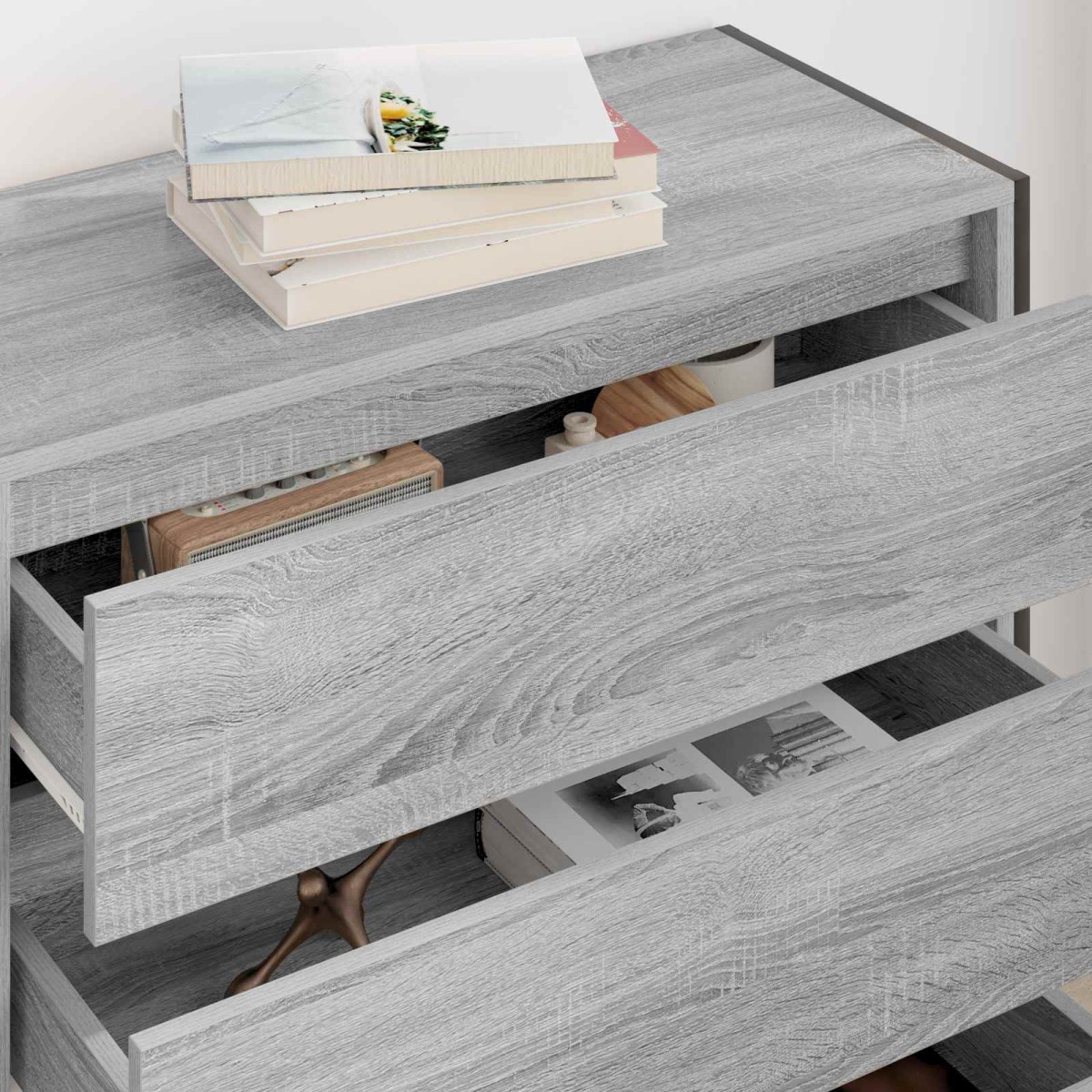 vidaXL Πλαϊνό γραφείο Γκρίζο Σονομα 79 x 36 x 75.5 εκ.