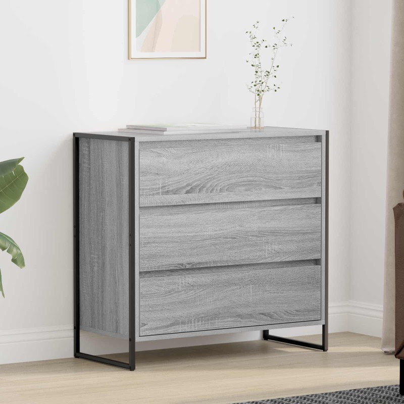 vidaXL Πλαϊνό γραφείο Γκρίζο Σονομα 79 x 36 x 75.5 εκ.