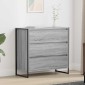 vidaXL Πλαϊνό γραφείο Γκρίζο Σονομα 79 x 36 x 75.5 εκ.